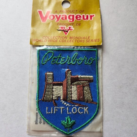 VINTAGE Peterboroug, Ontario Lift Locks Canal Waterways Patch Crest BNIP - Picture 1 of 3